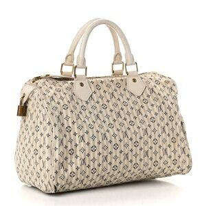 Louis Vuitton Mini Lin Croisette Speedy 30 Blue